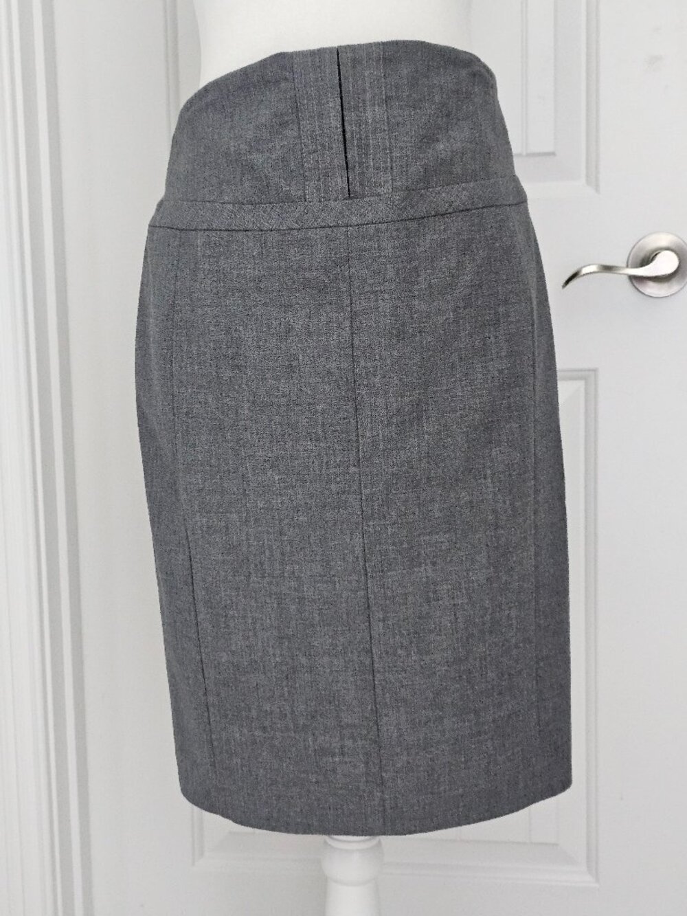 Express Design Studio High Waisted Corset Pencil Skirt Gray 6